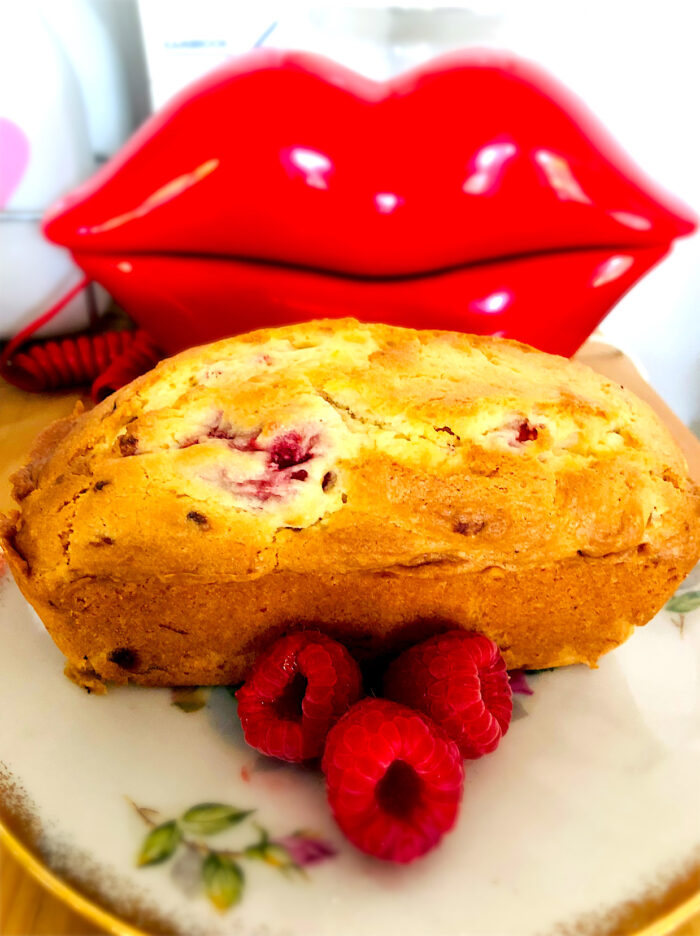 Raspberry Banana Cream Cheese Mini loaf